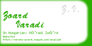 zoard varadi business card